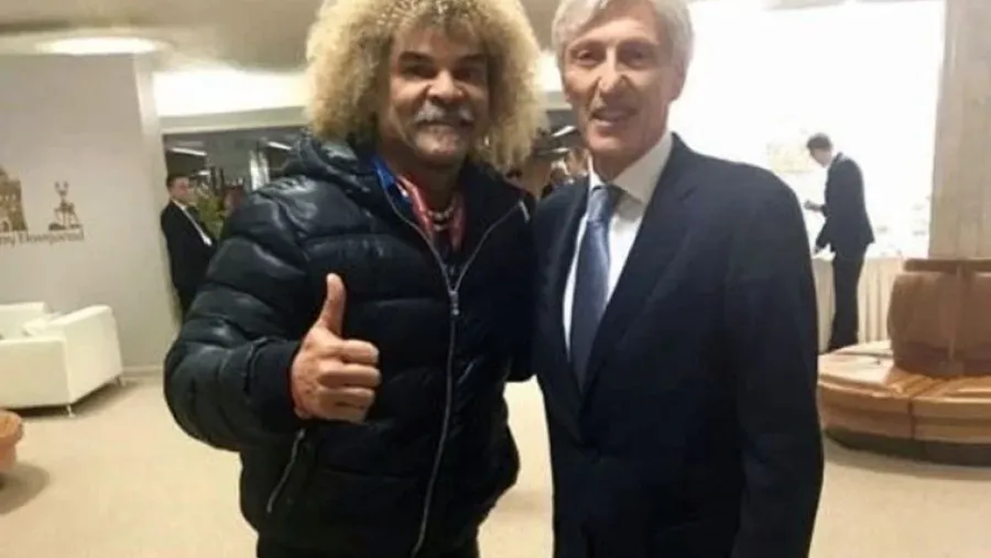Carlos Valderrama y José Pekerman El “Pibe” Valderrama elogió el trabajo del entrerriano José Pekerman en Colombia