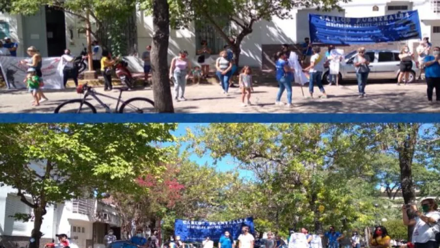 En el marco del paro, Agmer Uruguay se movilizó a la Departamental de Escuelas En el marco del paro, Agmer Uruguay se movilizó a la Departamental de Escuelas
